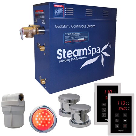 Steamspa Royal 10.5 KW QuickStart Bath Generator in Polished Chrome RYT1050CH